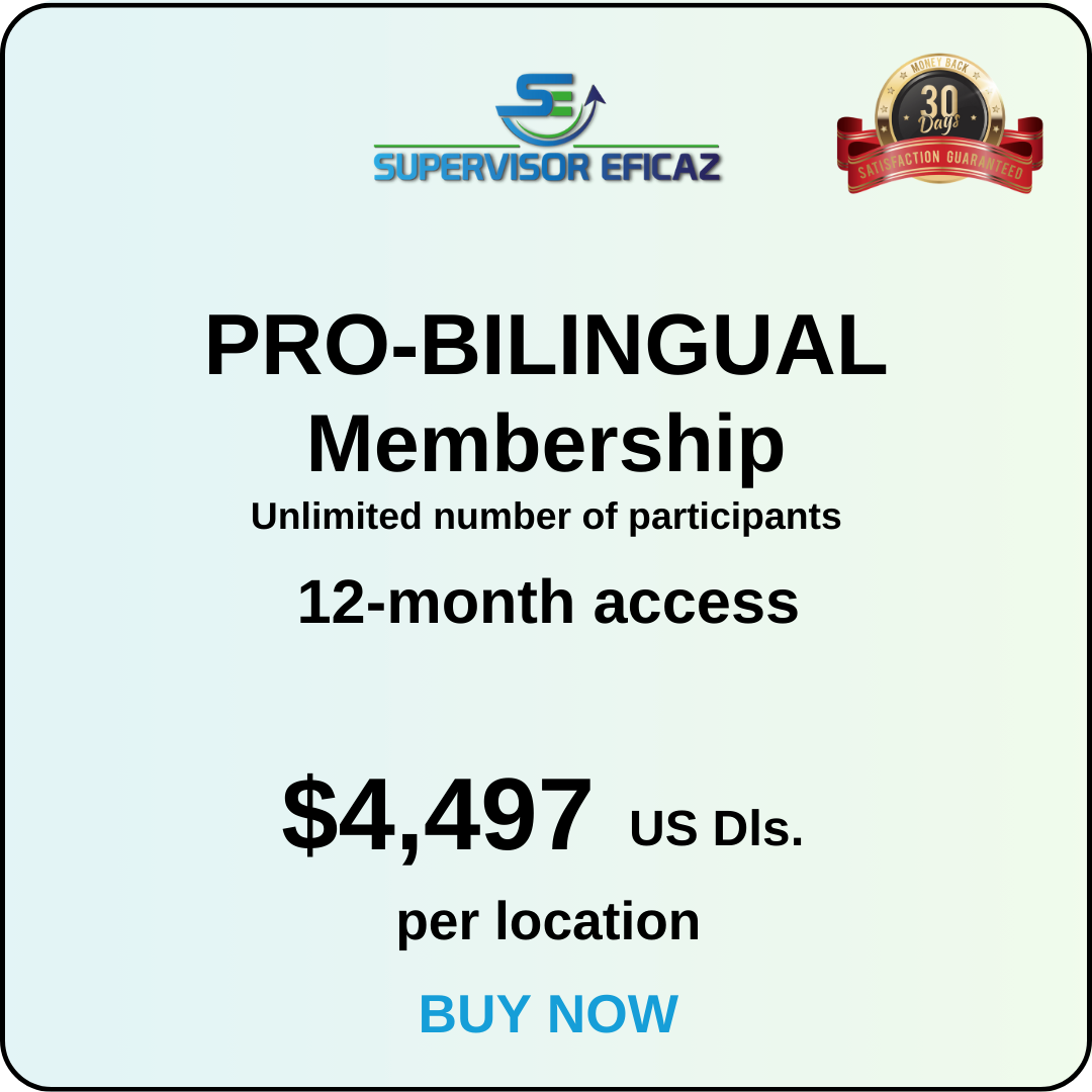 PRO 12 MONTHS ACCESS In Spanish with English subtitles Competency